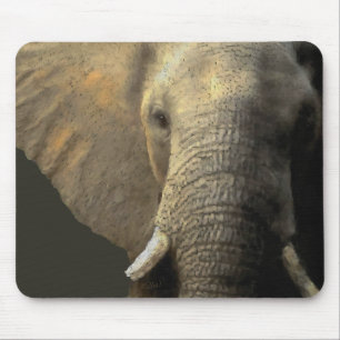 Elephant Portrait Mouse Mat