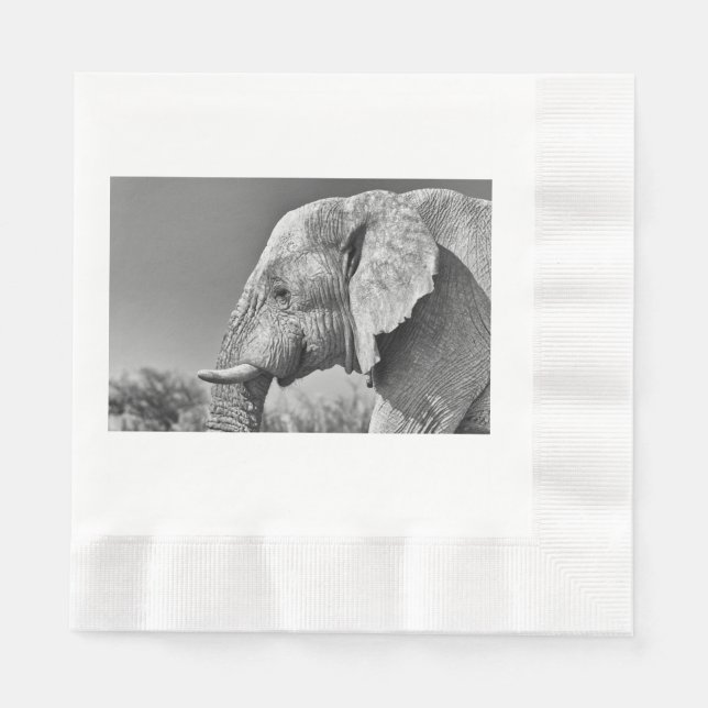 Elephant portrait napkin (Front)