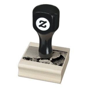 Elephant portrait rubber stamp