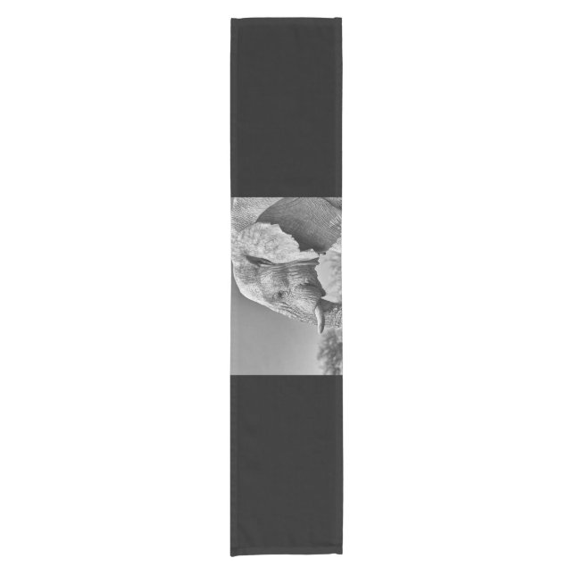 Elephant portrait short table runner (Front)