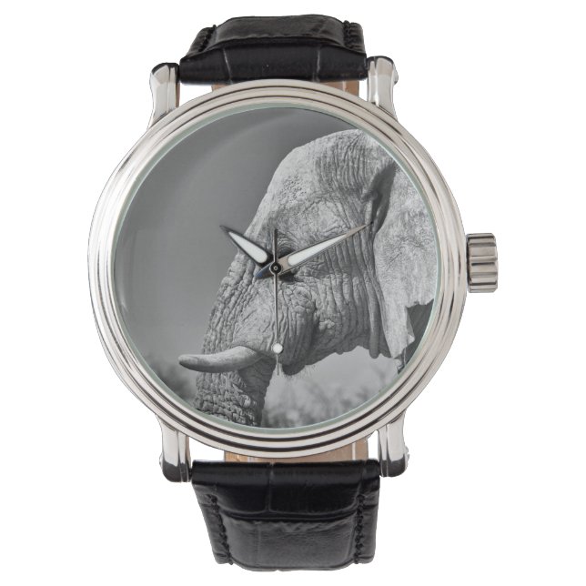 Elephant portrait watch (Front)