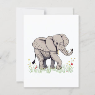 Elephant Postcard