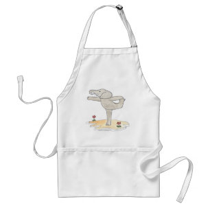 Elephant Practicing Yoga Dancer's pose Standard Apron