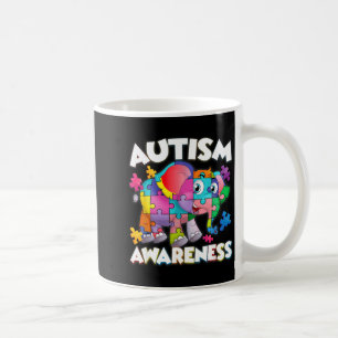 Elephant puzzle piece autism awareness month boys coffee mug