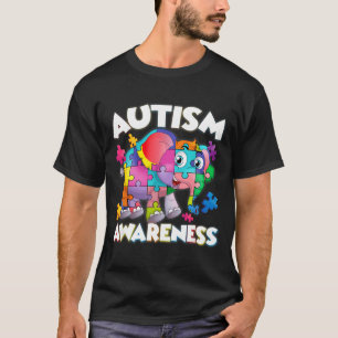 Elephant puzzle piece autism awareness month boys T-Shirt