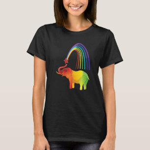 Elephant Rainbow Africa India Wilderness Safari Wi T-Shirt