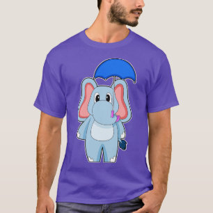 Elephant Raining Umbrella T-Shirt