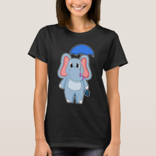 Elephant Raining Umbrella T-Shirt