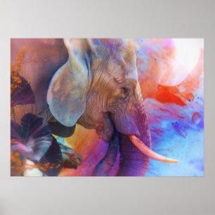 ELEPHANT REMEMBERING SACRED WATERS POSTER