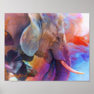 ELEPHANT REMEMBERING SACRED WATERS POSTER