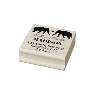 Elephant Return Address Stamp - Wedding Animals
