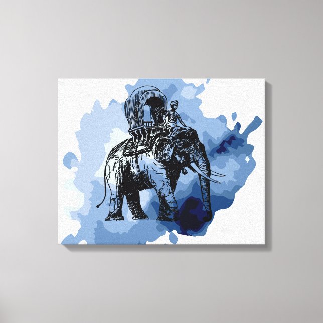  Elephant Ride Canvas Print (Front)