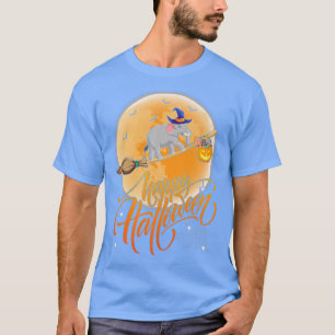 Elephant Ride Witch Shot Moon Vintage Elephant Hal T-Shirt