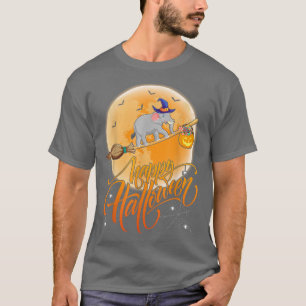 Elephant Ride Witch Shotgun Moon Vintage Elephant T-Shirt