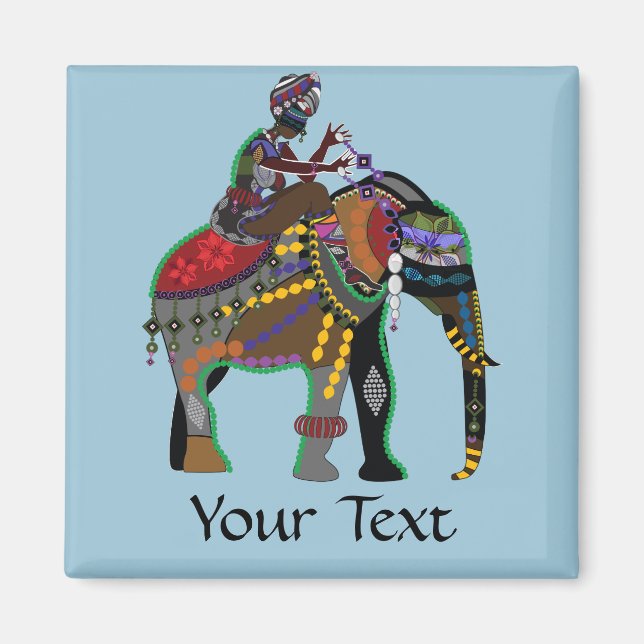 Elephant Rider Magnet (Front)