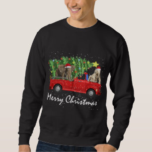 Elephant Rides Red Truck Christmas Pajama Sweatshirt