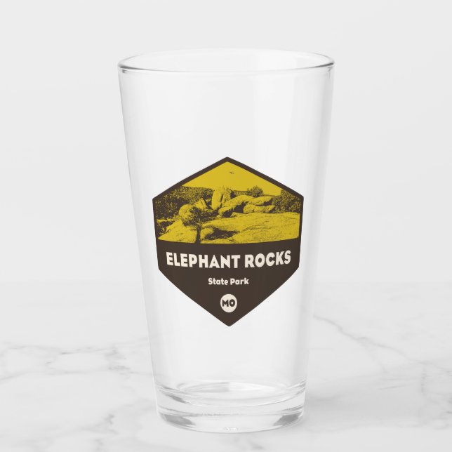 Elephant Rocks State Park Missouri Glass (Front)
