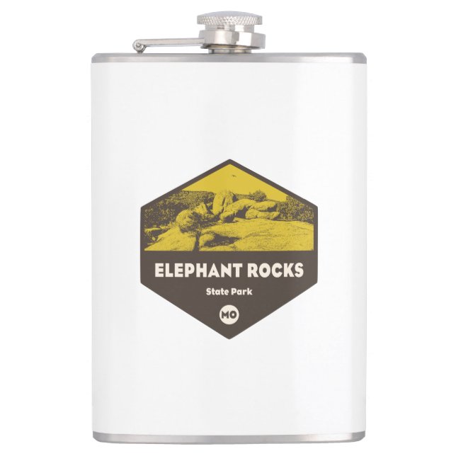 Elephant Rocks State Park Missouri Hip Flask (Front)