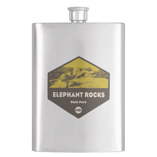Elephant Rocks State Park Missouri Hip Flask (Front)