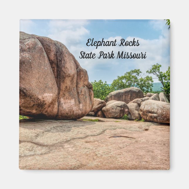 Elephant Rocks State Park Square Magnet (Front)