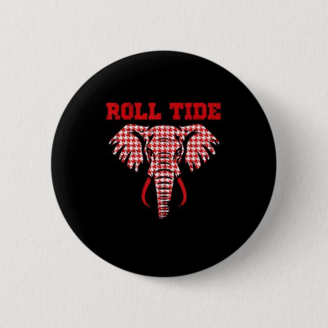 Elephant Roll Tide Women Kids Boys Girls Youth Tee 6 Cm Round Badge (Front)