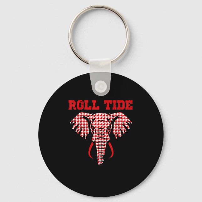 Elephant Roll Tide Women Kids Boys Girls Youth Tee Key Ring (Front)
