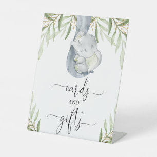 Elephant safari cards and gifts baby shower sign