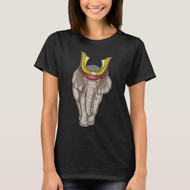 Elephant Samurai Martial arts T-Shirt (Front)
