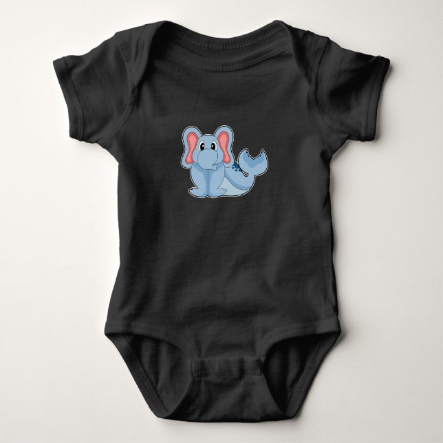 Elephant Seal Baby Bodysuit (Front)