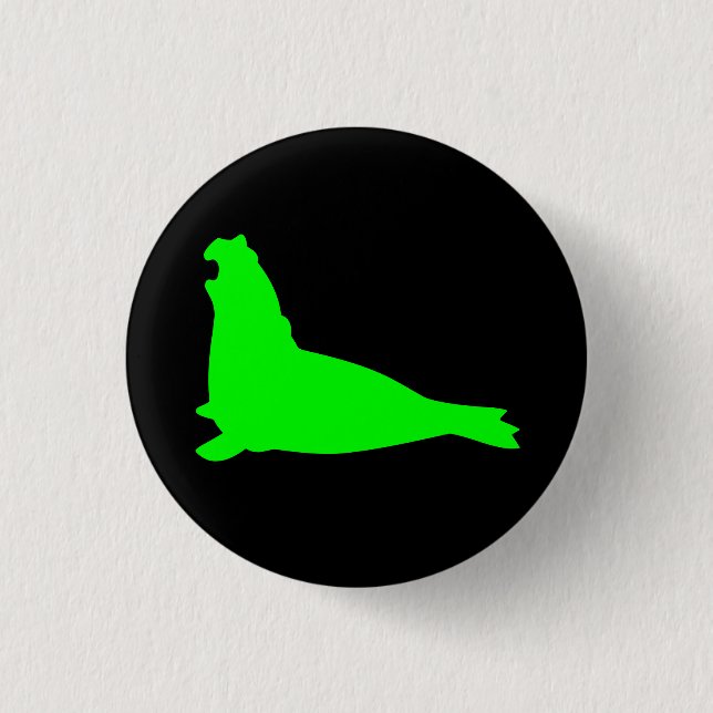 Elephant Seal Button Green Black (Front)