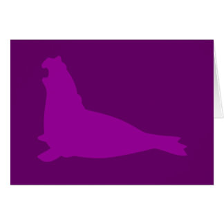Elephant Seal Card Purple