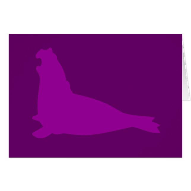 Elephant Seal Card Purple (Front Horizontal)