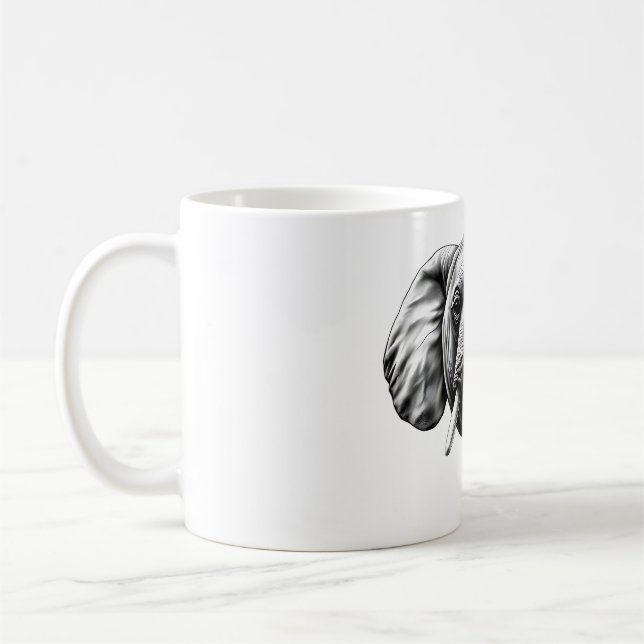 Elephant Seal Head Black & White Coffee Mug (Left)