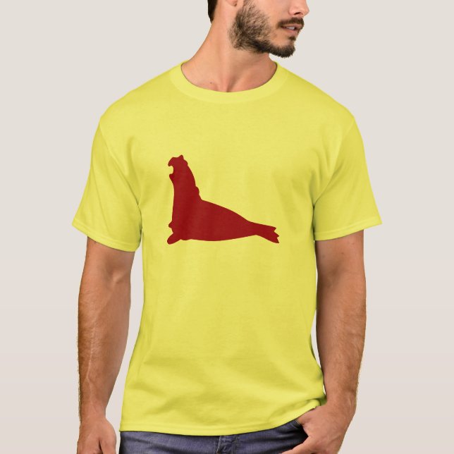 Elephant Seal Shirt crimson (Front)
