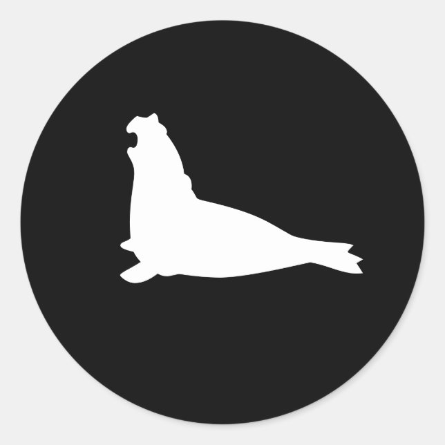 Elephant Seal Sticker White (Front)