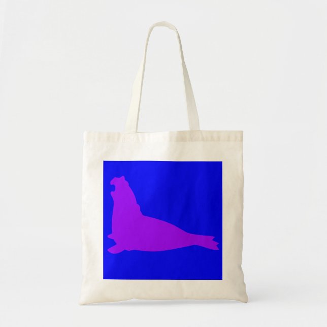 Elephant Seal Tote Bag Purple (Front)