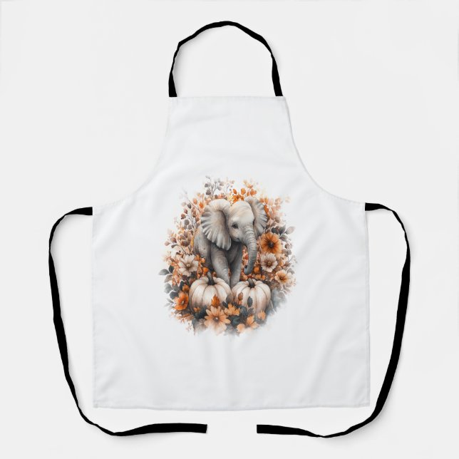 Elephant Shirt Country Pumpkin Apron (Front)