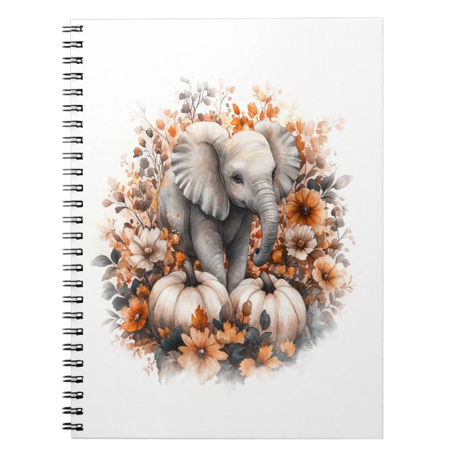 Elephant Shirt Country Pumpkin Notebook (Front)