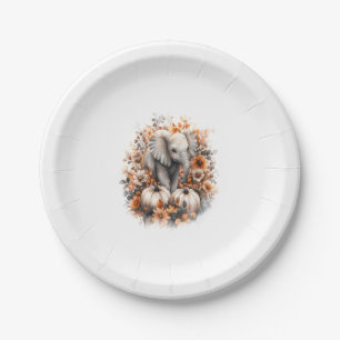 Elephant Shirt Country Pumpkin Paper Plate
