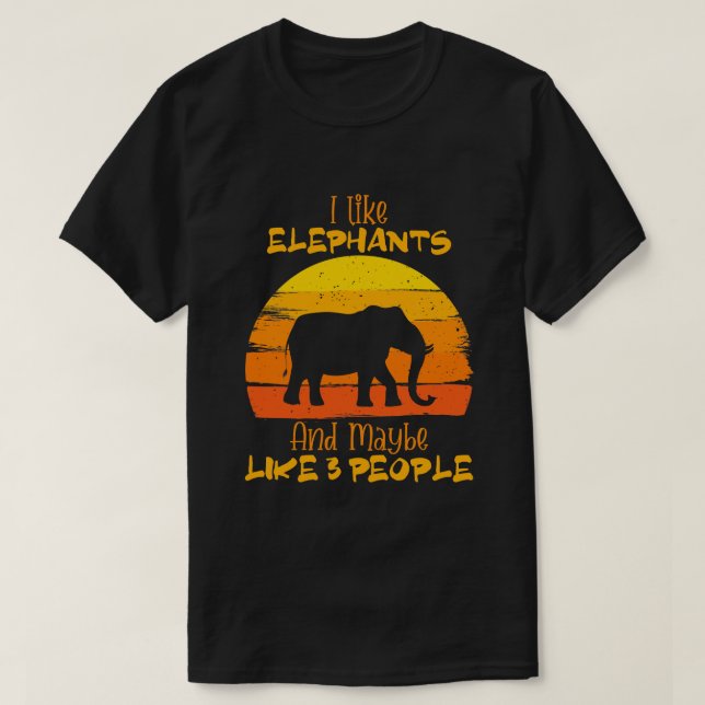 Elephant Shirt, Cute Elephant Shirt, Vintage T-Shirt (Design Front)