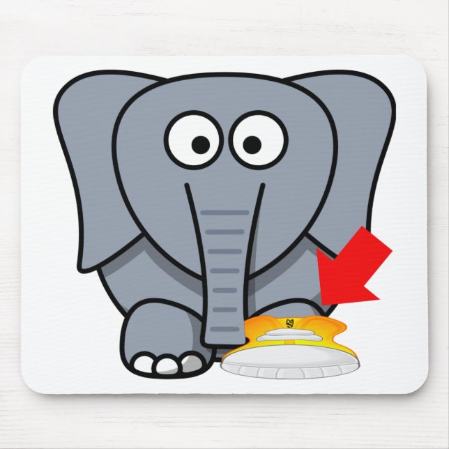 Elephant Shoe I Love You Mouse Mat (Front)