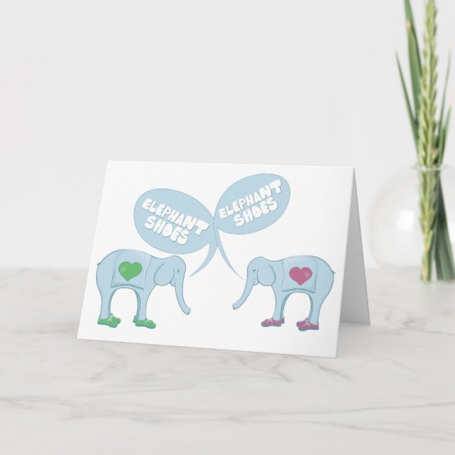 Elephant Shoes Holiday Card (Front)