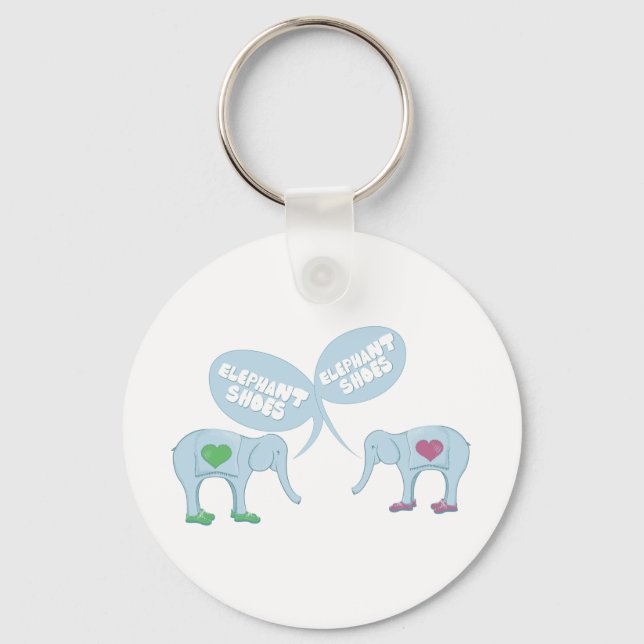 Elephant Shoes Key Ring (Front)