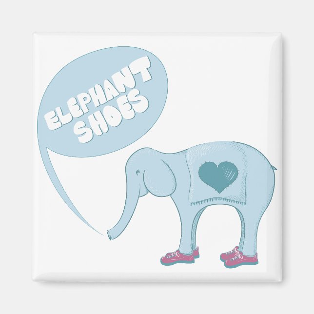 Elephant Shoes Magnet (Front)