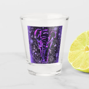 Elephant Shot Glass Walking In Starry Night