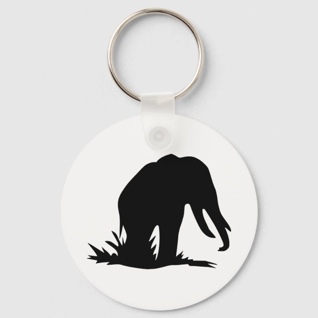 Elephant Silhouette Key Ring (Front)