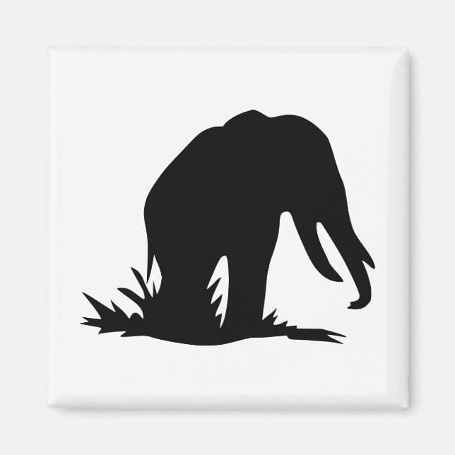 Elephant Silhouette Magnet (Front)