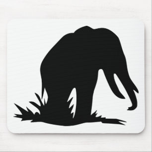 Elephant Silhouette Mouse Mat