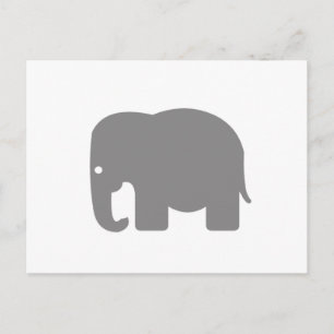 Elephant Silhouette Postcard