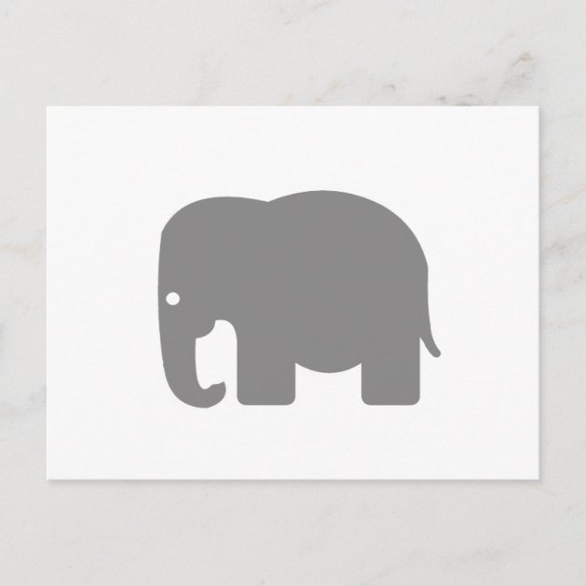 Elephant Silhouette Postcard (Front)
